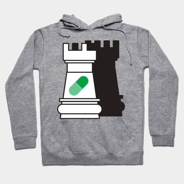 Queens Gambit Chess and Pills Hoodie by MalibuSun